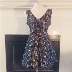 Navy Blue and Gold Cocktail dress